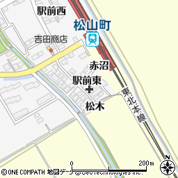 宮城県大崎市松山金谷駅前東周辺の地図