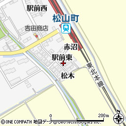 宮城県大崎市松山金谷（駅前東）周辺の地図