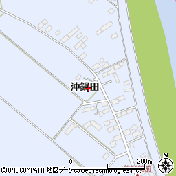 宮城県大崎市鹿島台船越沖鍋田周辺の地図