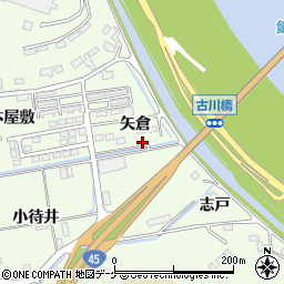 宮城県石巻市小船越矢倉周辺の地図