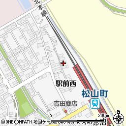 宮城県大崎市松山金谷駅前西周辺の地図
