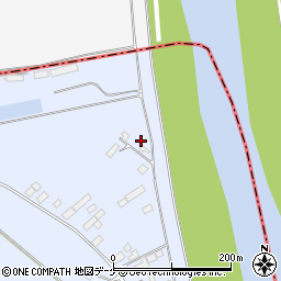 宮城県大崎市鹿島台船越川下周辺の地図