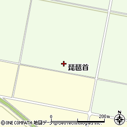 宮城県大崎市松山須摩屋琵琶首周辺の地図