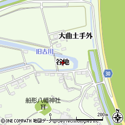 宮城県石巻市小船越谷地206周辺の地図
