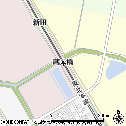 宮城県大崎市松山千石蔵人橋周辺の地図