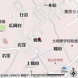 宮城県大崎市松山千石焼馬周辺の地図