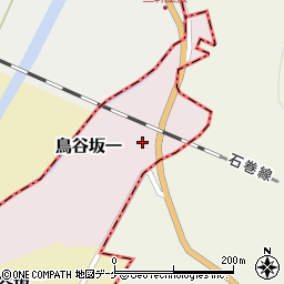 宮城県美里町（遠田郡）鳥谷坂一周辺の地図