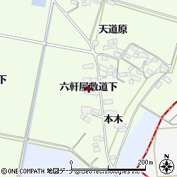 宮城県大崎市松山須摩屋六軒屋敷道下周辺の地図