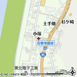 宮城県石巻市成田小塚周辺の地図