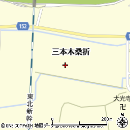 宮城県大崎市三本木桑折（桜木）周辺の地図