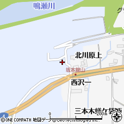 宮城県大崎市三本木坂本山際周辺の地図