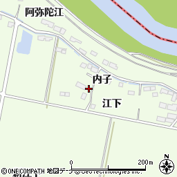 宮城県大崎市松山須摩屋内子周辺の地図