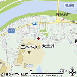 宮城県大崎市三本木天王沢周辺の地図