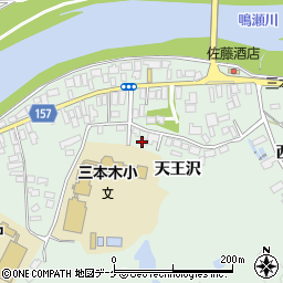 宮城県大崎市三本木（天王沢）周辺の地図
