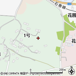 宮城県遠田郡涌谷町花勝山１号周辺の地図