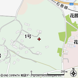 宮城県涌谷町（遠田郡）花勝山（１号）周辺の地図