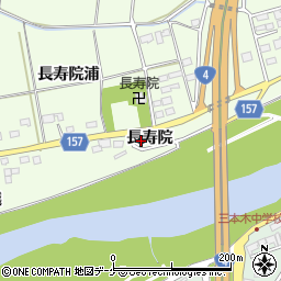 宮城県大崎市三本木南谷地長寿院周辺の地図