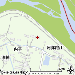 宮城県大崎市松山須摩屋阿弥陀江周辺の地図