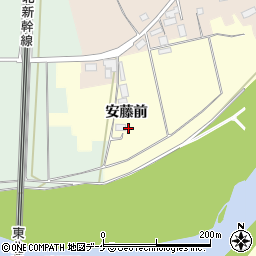 宮城県大崎市三本木桑折安藤前周辺の地図