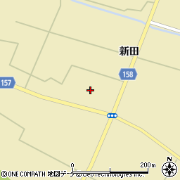 宮城県大崎市古川中沢（中新田）周辺の地図