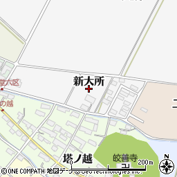 宮城県遠田郡美里町新大所周辺の地図