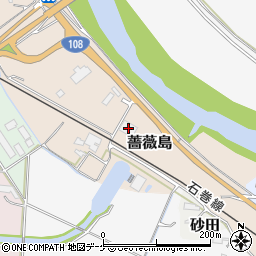 宮城県遠田郡涌谷町薔薇島57-15周辺の地図