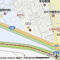 セブンイレブン涌谷バイパス店周辺の地図