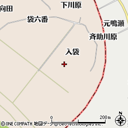 宮城県大崎市松山下伊場野入袋周辺の地図