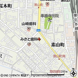 ファミリーマート小牛田素山町店周辺の地図