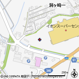 イオンスーパーセンター涌谷店駐車場周辺の地図