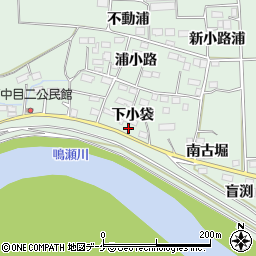 宮城県大崎市古川下中目下小袋周辺の地図