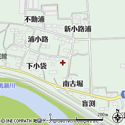 宮城県大崎市古川下中目下小袋17-2周辺の地図