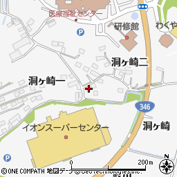 宮城県遠田郡涌谷町涌谷洞ヶ崎一113周辺の地図