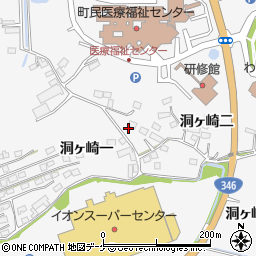 宮城県遠田郡涌谷町涌谷洞ヶ崎一121周辺の地図