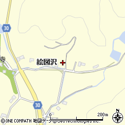 宮城県石巻市飯野絵図沢周辺の地図