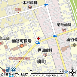 七十七銀行涌谷支店周辺の地図