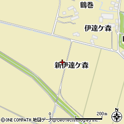宮城県大崎市古川師山新伊達ケ森周辺の地図
