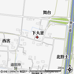 宮城県大崎市三本木新沼下大釜28周辺の地図