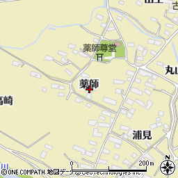 宮城県大崎市古川師山薬師周辺の地図