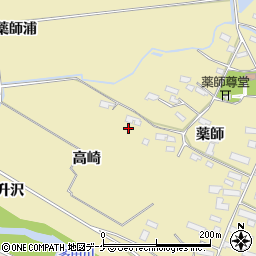 宮城県大崎市古川師山高崎周辺の地図