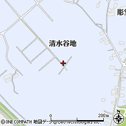 宮城県遠田郡美里町北浦清水谷地周辺の地図