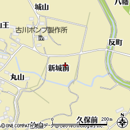宮城県大崎市古川師山新城前周辺の地図