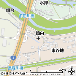 宮城県大崎市三本木蒜袋筒向周辺の地図