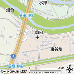 宮城県大崎市三本木蒜袋（筒向）周辺の地図