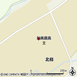 宮城県加美農業高等学校　パイロットスクール農場周辺の地図