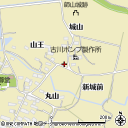 宮城県大崎市古川師山城前周辺の地図