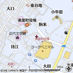 宮城県遠田郡美里町北浦駒米周辺の地図