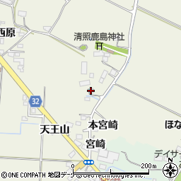 宮城県大崎市古川石森宮在家周辺の地図