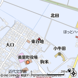 宮城県遠田郡美里町北浦東谷地75周辺の地図