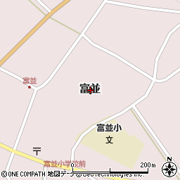 山形県村山市富並周辺の地図